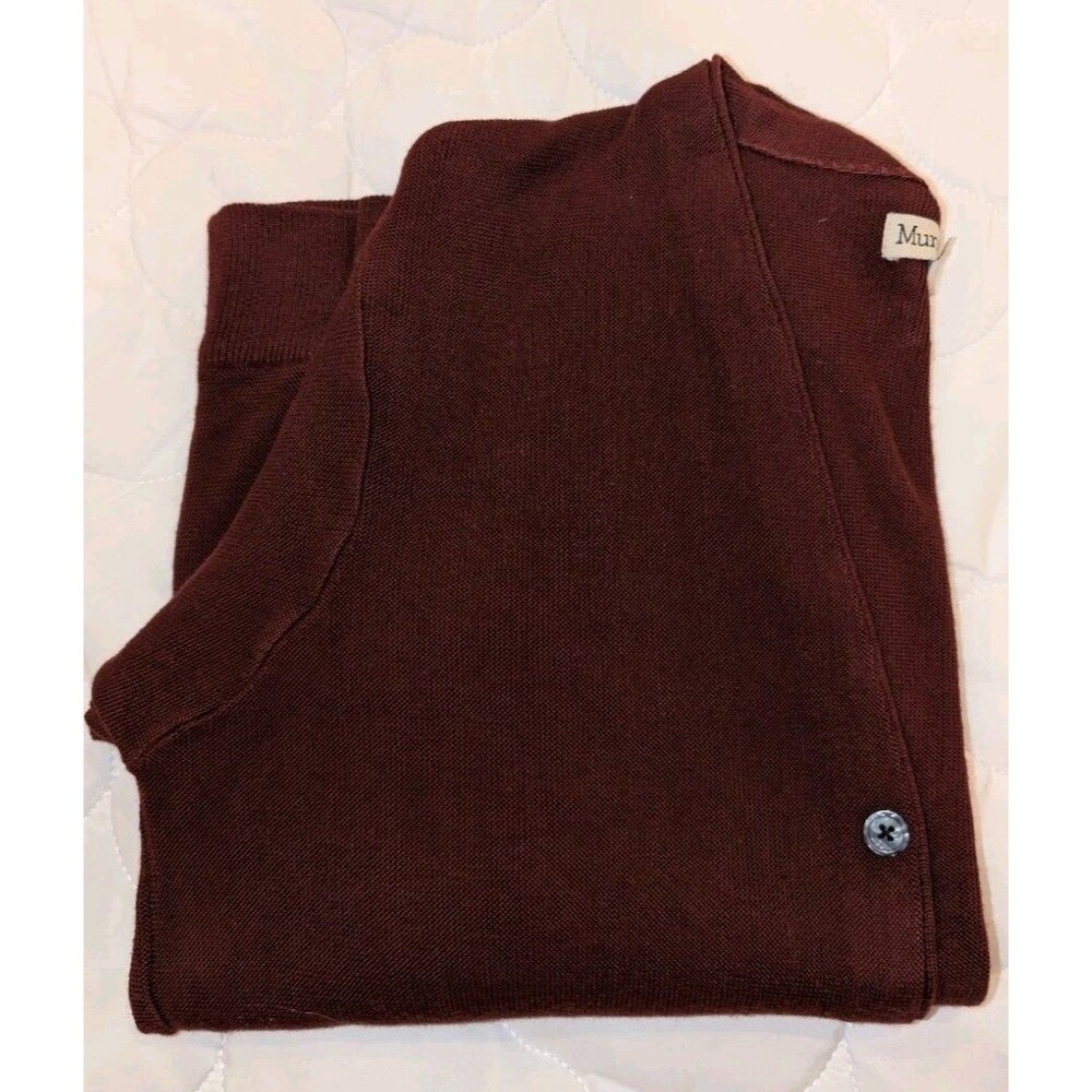 Munsingwear Mens Burgundy Long Sleeve Crew Neck Knit Pullover Sweater L - Picture 4 of 6